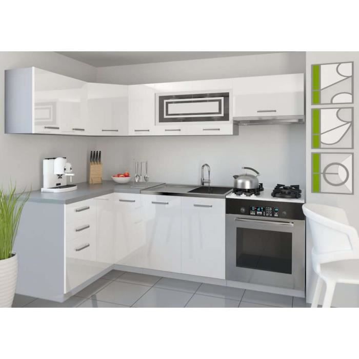 Justhome Lidja 1 L Cuisine Equipee Complete 130x230 Cm Couleur