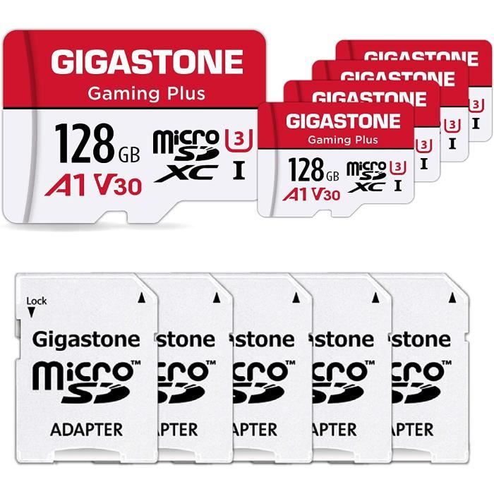 Gigastone Carte Mémoire Micro SDXC 512 Go Gaming Plus Série, Vitesse de  Lecture allant jusqu'à