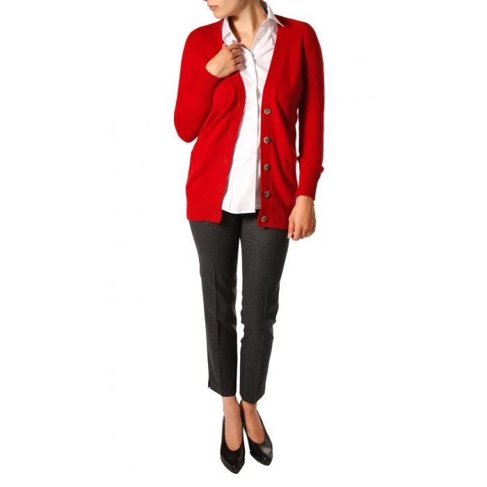 gilet laine boutonné femme