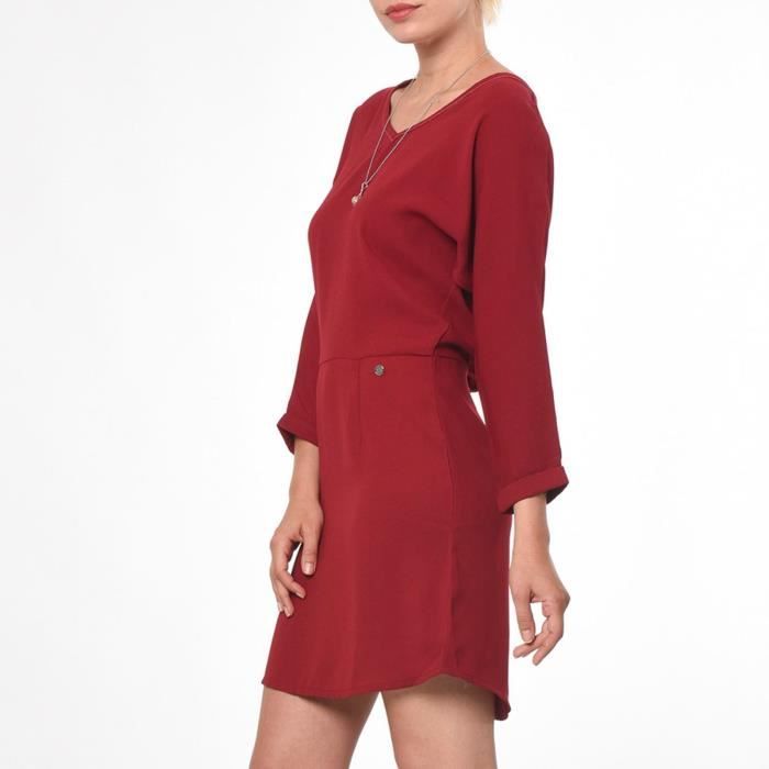 robe droite bordeaux