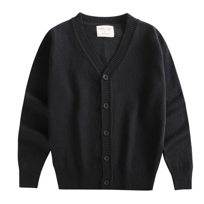 Cardigan Enfant Garçon/Fille 3-7 Ans - Col V Manches Longues - Coton Doux - Pour Toutes Saisons