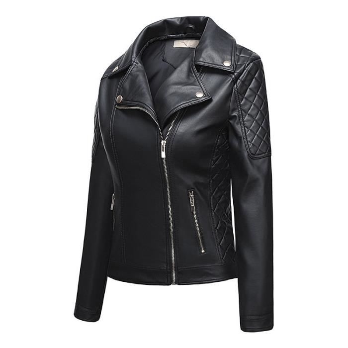 blouson simili cuir femme