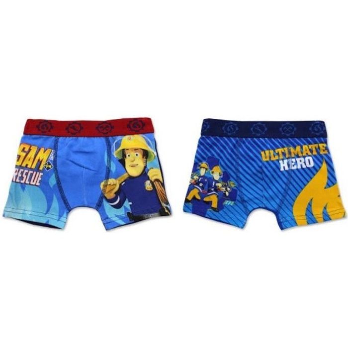 Boxers enfant Sam le pompier Lot de 2 Bleu Bleu Cdiscount Pret a Porter
