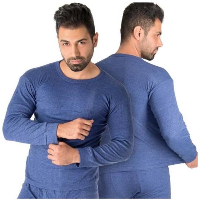 Sous-Vêtement Thermique - Manches Longues - Polaire - Sport - Homme - Bleu  XL Bleu - Cdiscount Sport