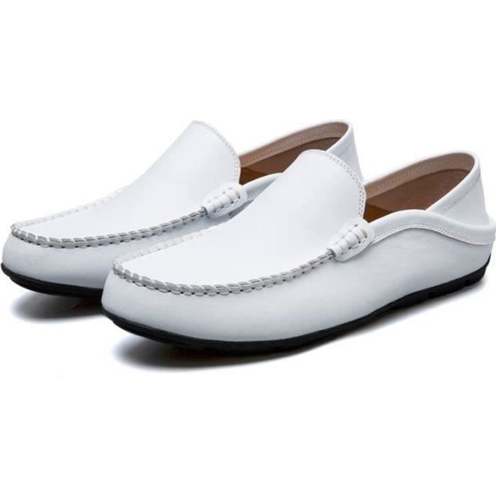 Mocassin homme 2021 nouvelle marque de luxe chaussure 37-47 Blanc Blanc -  Cdiscount Chaussures