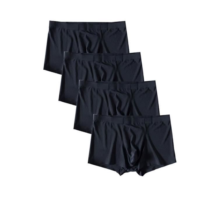 Boxers de luxe en soie sans couture pour hommes MARQUE 4 Type black Blanc Cdiscount Pret a Porter