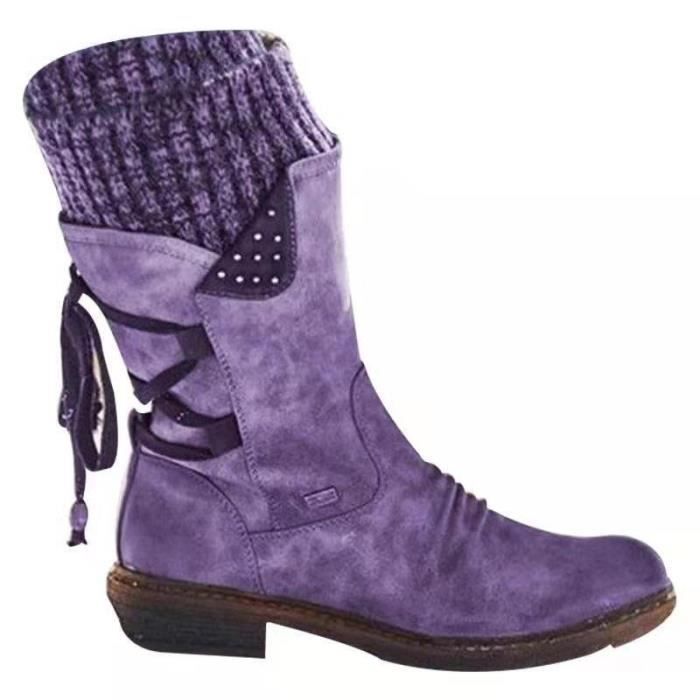 Bottes violettes femme outlet