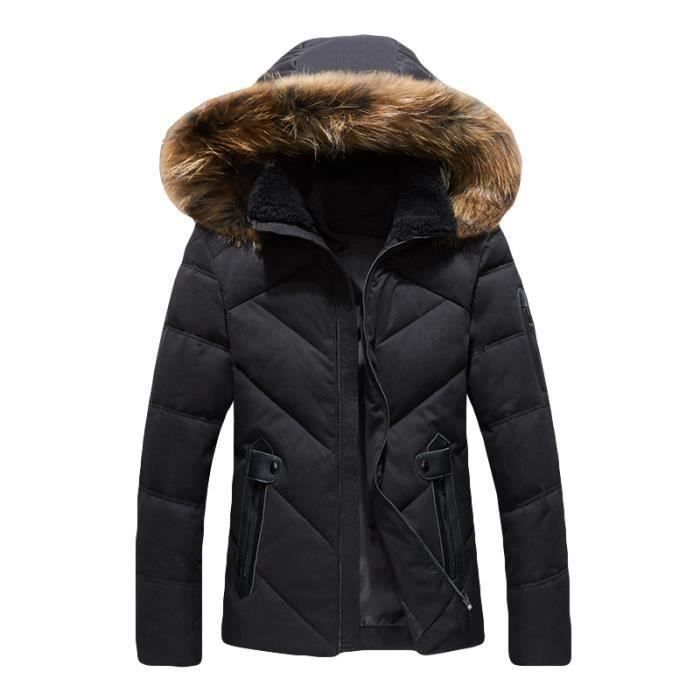 Doudoune colle online fourrure homme