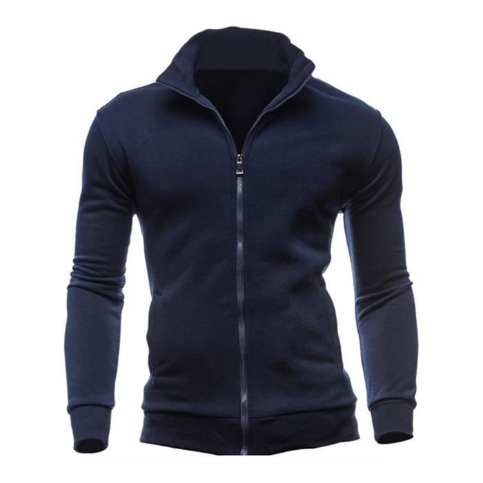 Blazer Homme Décontracté - Veste Boutonnage Simple - Couleur Unie - Revers - Polyester - Taille S à XXXL