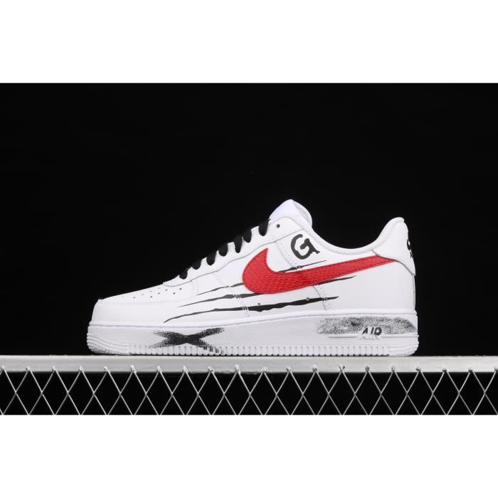 Hidden author Puzzled Nike air force 1 rouge et blanc - Cdiscount