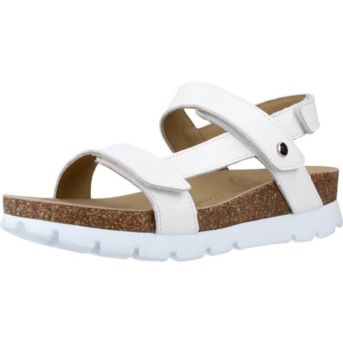 Sandale femme Panama Jack 123044 Blanc Semelle int. Gomme Fabrique en Espagne
