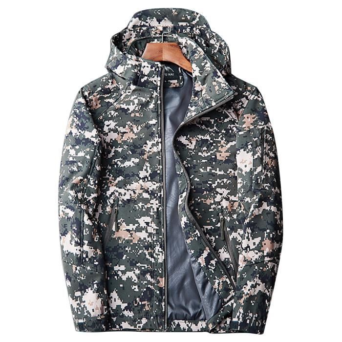 Homme Blouson de Sport ?�tanches Randonn?�e Blouson d'alpinisme Respirant L?�g?�re Camouflage 