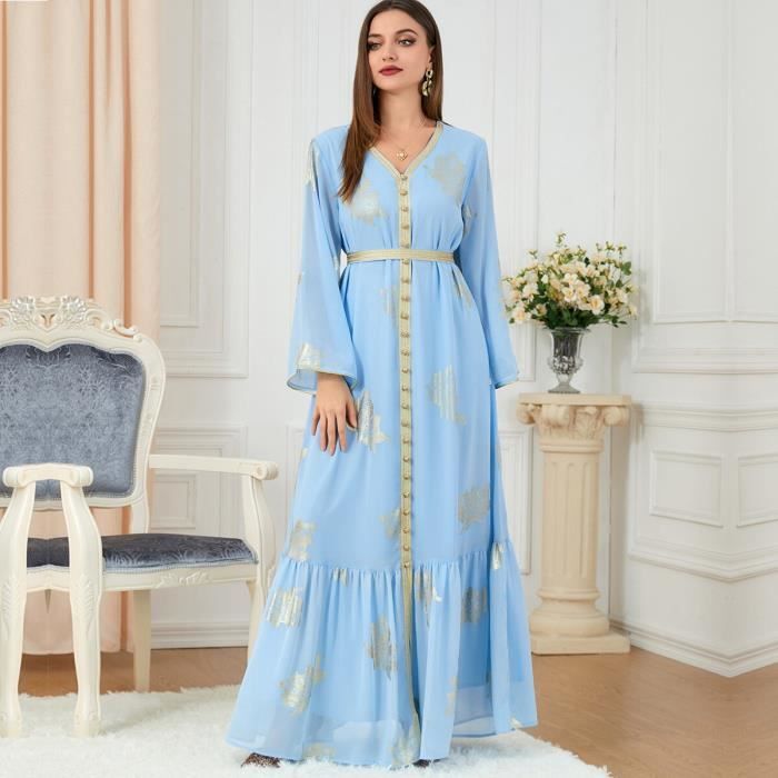 Abaya Caftan Caftan Robe De Soiree Pour La Fete De Mariage Marocain Musulman Femmes Robe Automne Hiver Vetements A Manches Longues Noir Cdiscount Pret a Porter
