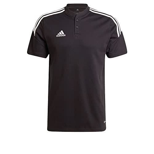 ADIDAS ITALIA SPA CON22 POLO BLACK WHITE MAILLOT DE FOOTBALL
