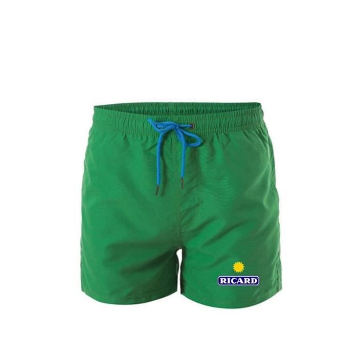 Short de bain,Maillot de bain Ricard pour hommes, short de plage, de planche, de course, de