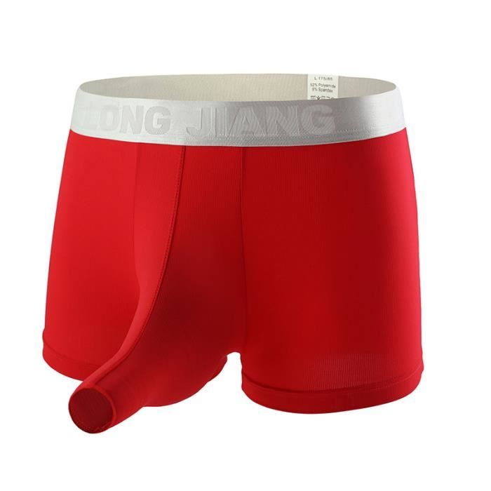 Boxer shorty Sous vetements elephant ouvert pour hommes sous vetements de separation Gun Bullet calecons respirants E Red C4455 Blanc Cdiscount Pret a Porter