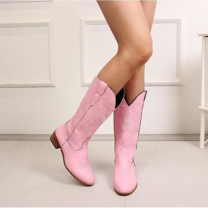 Botte rose femme sales