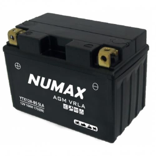 Batterie moto Numax Premium AGM YT12ABS / YTX12A-BS SLA 12V 10Ah 175A