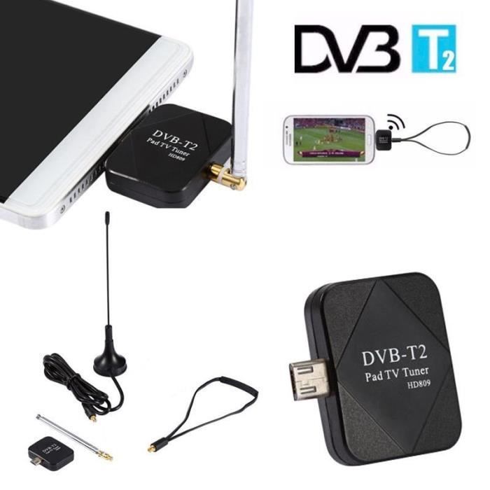 ZERTRAN Récepteur TV Numérique DVB-T / DVB-T2 Micro USB – Transformez Votre Téléphone Android En Télévision HD Nomade !