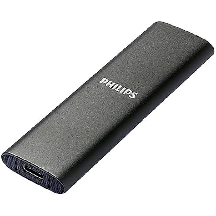 SSD Externe Portable – PHILIPS – 1 To – Ultra Fin – Vitesse de Lecture jusquà 540 Mo/s – USB-C