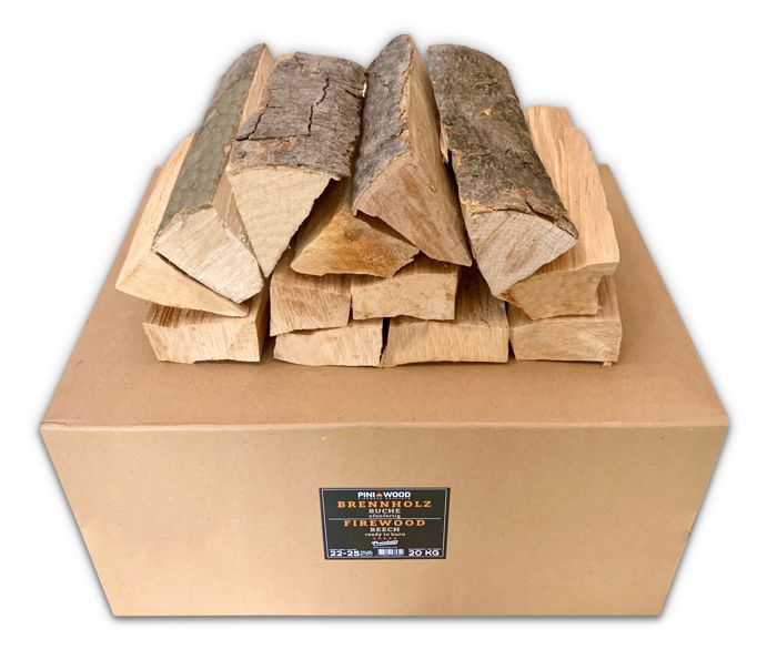 20 kg Bois de chauffage prêt à l'emploi en hêtre 20 à 25 cm cm PINI — free download