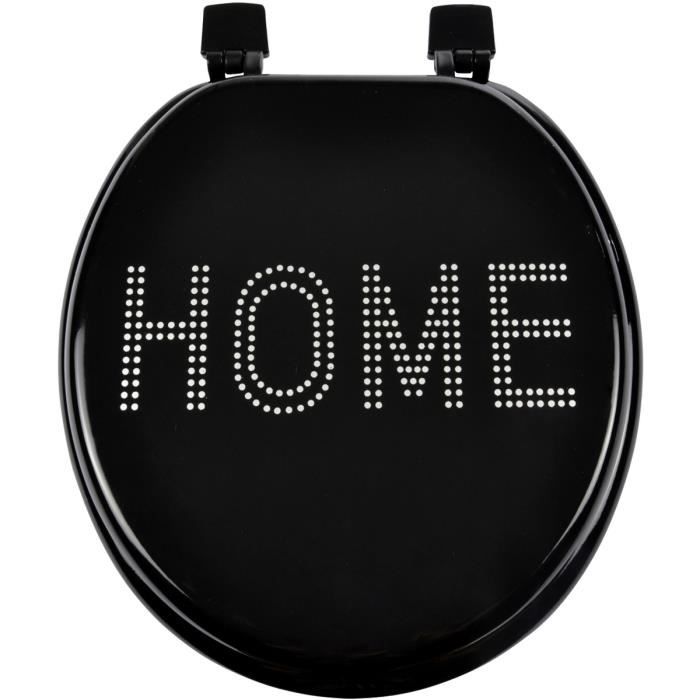 Abattant Wc Design Home Paillete Noir Achat Vente Abattant