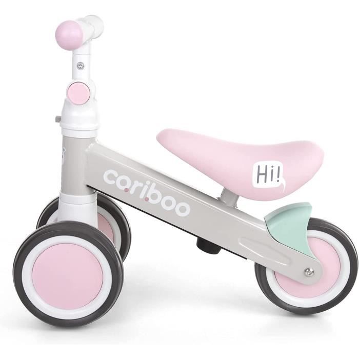 Draisienne Sans Pédale Pour Bébé Avec 3 Roues Silencieuses Jouet D' Equitation Brun E à Prix