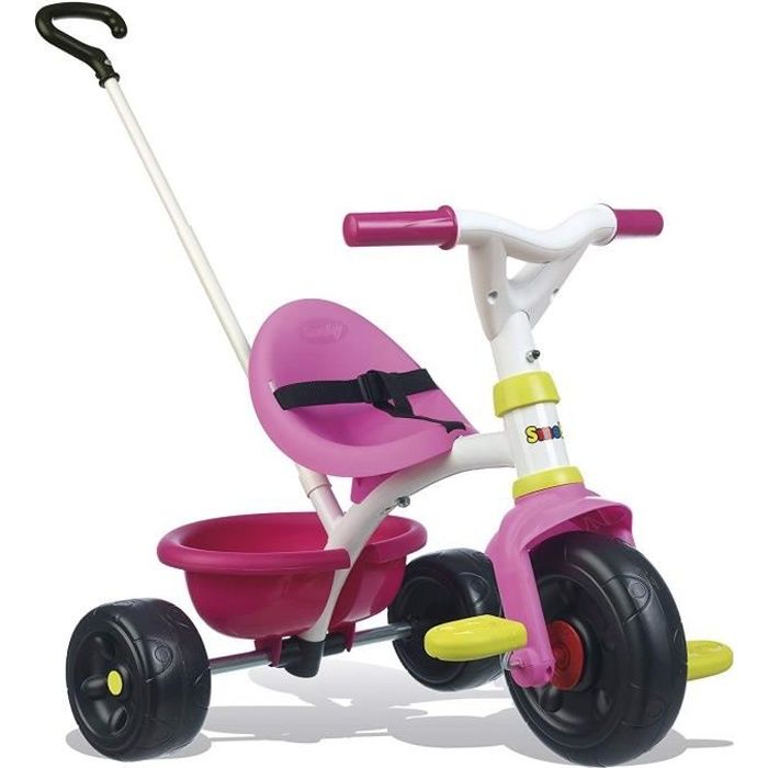 Tricycle évolutif SMOBY Be Fun Rose - Pédales antidérapantes - Benne basculante - 15 mois à 4 ans