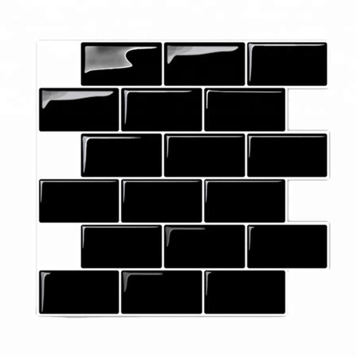 stickers muraux 3d tuile de papier peint de brique pour la cuisine dosseret tatie tile la decoration d interieur 30x30cm cdiscount maison