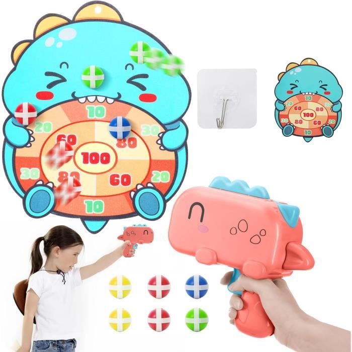 Jeu De Fléchettes Dinosaure 73 Cm Pour Enfants - Cible Avec 12 Balles Collantes Et 6 Fléchettes Sûres