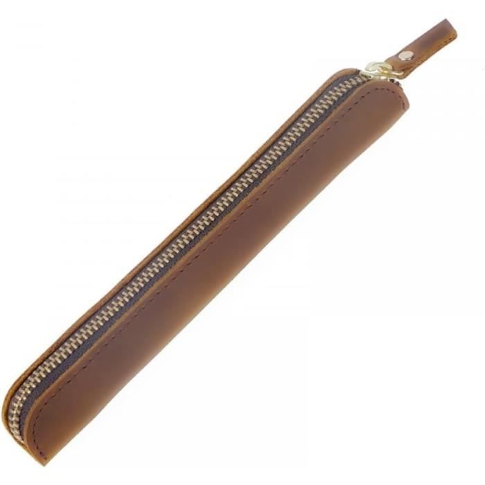 MiOYOOW étui à Stylo en Cuir, étui de Protection pour Stylo Rétro avec Fermeture éclair pour MiOYOOW étui à Stylo en Cuir, étui de Protection pour Stylo Rétro avec Fermeture éclair pour