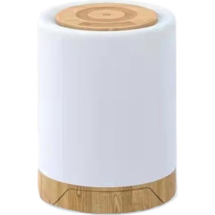 Lampe Multifonction – Chargeur Sans Fil 15W + Veilleuse RGB + Bluetooth + Réveil – Pour Chambre, Bureau, Déco