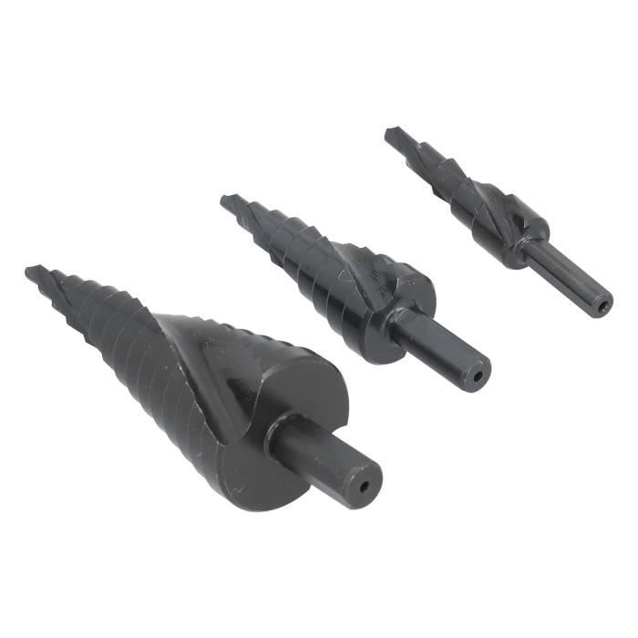 Lot De 7 Tarauds HSS Nitruré M3 à M12 - Filetage Métrique à Pointe Hélicoïdale - Pour Bois Et Métaux