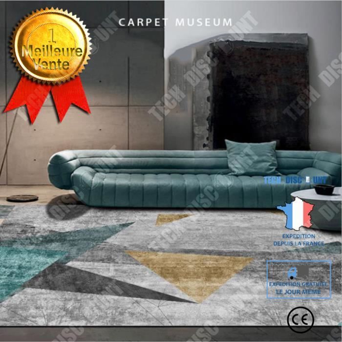 Tapis Salon carpet chambre Shaggy Yoga Moquette Anti-dérapage Absorbant Blanc 80x180cm