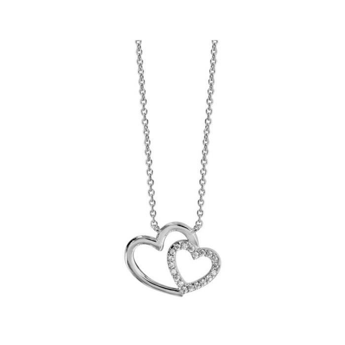 Collier coeur femme argent clearance