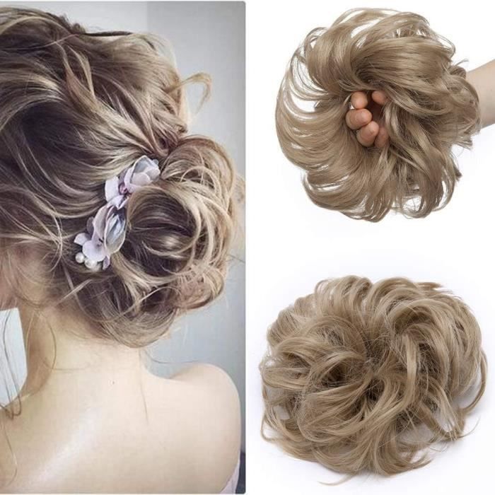 Extension Capillaire Synthétique En Queue De Cheval Bouclée - Blond Doré, Avec Pinces