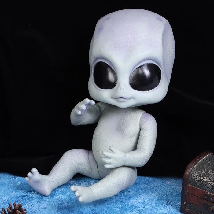 28cm moche mignon gros yeux bizarre bébé extraterrestre peluche poupée  jouet La poupée en peluche extraterrestre avec tissu enfants de haute  qualité Christ