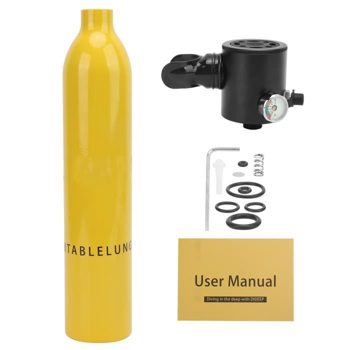 Dioche réservoir d'oxygène de plongée 0.5L respirateur sous-marin bouteille de plongée en apnée