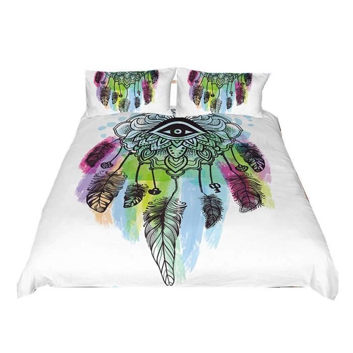 Housse De Couette Attrape Reve Garcon Ado Fille 220 X 240 Cm 2 Pe Bleu Pourpre Adulte Parures De Lit Attrape Reve 1 220 X 240 Cm Achat Vente Housse De Couette Seule Cdiscount