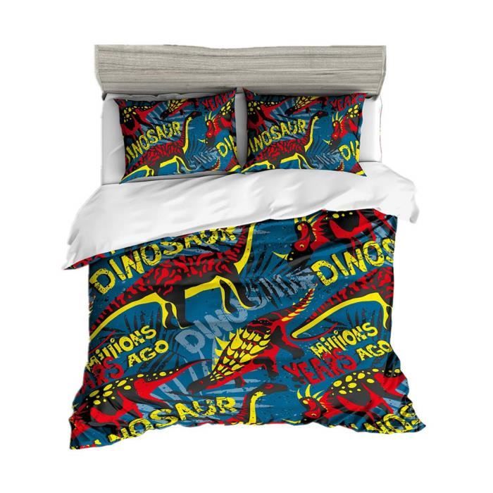 Housse De Couette Enfant 220x240 Cm Dessin Anime Famille De Dinos Ception Garcon Parures De Lit 2 Personne Ktkl 003 220 X 240 Cm Achat Vente Housse De Couette Seule Soldes Sur Cdiscount