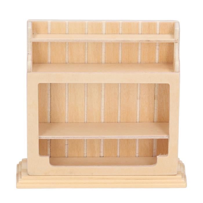 Rianpesn Kit Maison Miniature | Poupée Miniature En Bois - Mini Pou Miniature En Bois Mini Poupee Reutilisable Avec Housse Anti Poussiere Et Meubles Pou Amz B0