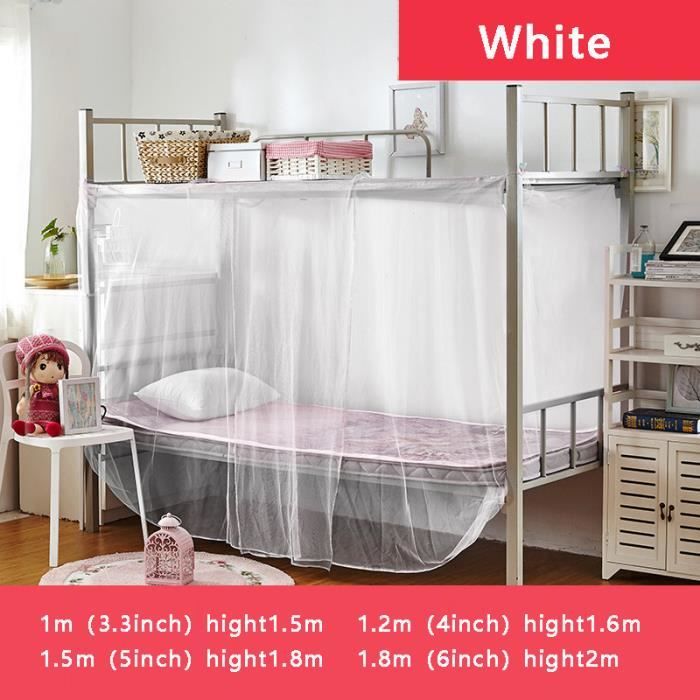 Moustiquaire Pour Lit Double – 200 X 180 X 145 Cm – Fermeture à 360° Avec Triple Porte Zip – Pliable, Légère (1,1 Kg) – Idéale Pour La Maison Et Le Camping