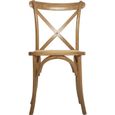 Chaise bistrot design d'antan en bois Isak - Marron-1