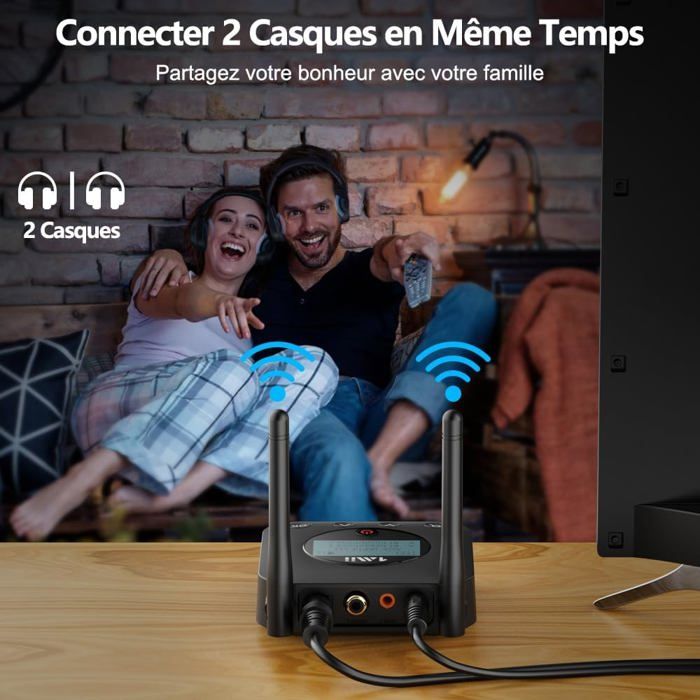 Émetteur Bluetooth 1Mii B06TX+ - Pour TV/PC/Projecteur - 2 Casques Simultanés - AptX LL