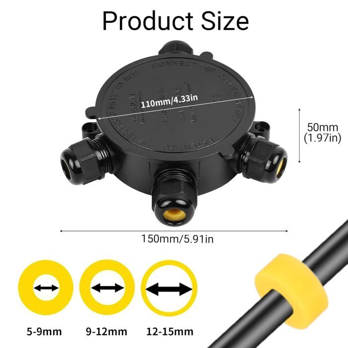 Connecteur De Boîte De Jonction À 4 Voies Ip68 Étanche Borne Électrique