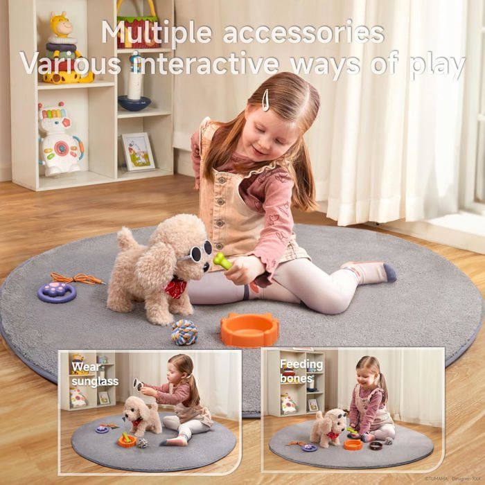 Chien Électronique Interactif Avec Kit Vétérinaire – Peluche Qui Marche Et Aboie – Jouet Enfant 2-5 Ans