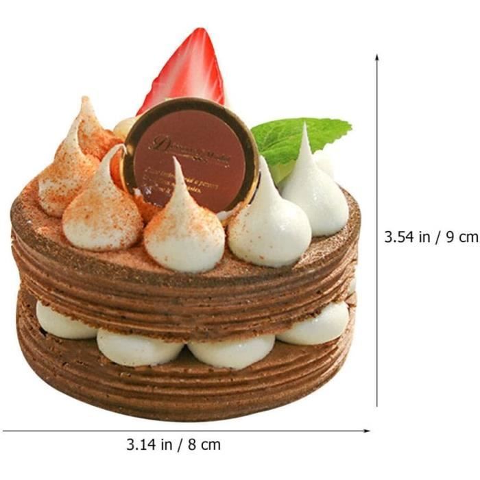 MISNODE Lot de 6 faux gâteaux réalistes, gâteaux artificiels pour  décoration de cuisine, photographie : : Cuisine et Maison