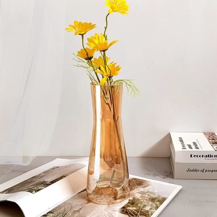 TREND FOR HOME Grand Vase Salon H: 22.7 cm Vase Rond Vase en Verre Transparent Vase à Rose Tulipe Herbe de la Pampa Fleurs Séchées Décoration Mariage TREND FOR HOME Grand Vase Salon H: 22.7 cm Vase Rond Vase en Verre Transparent Vase à Rose Tulipe Herbe de la Pampa Fleurs Séchées Décoration Mariage