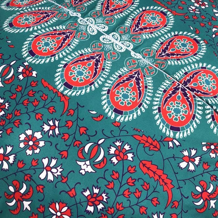 Housse de coussin de sol carrée Mandala indien, 18 pouces, taie d
