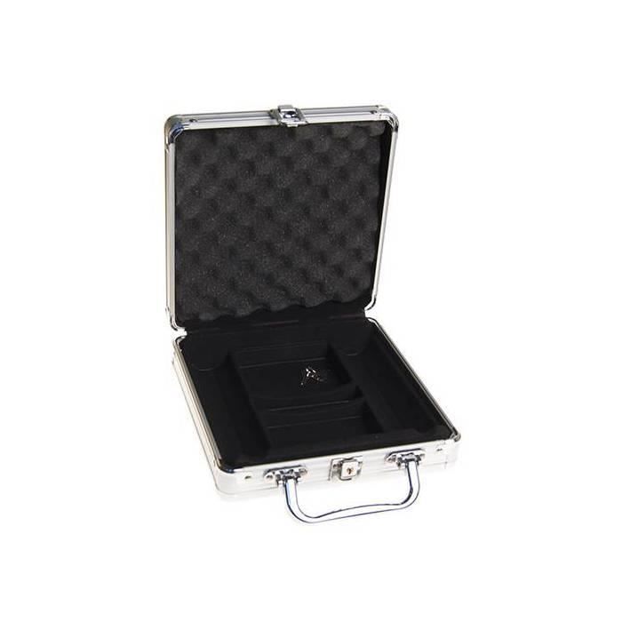 Boîte De Rangement Pour Jetons De Poker - Mallette En Aluminium Avec Poignée Et Serrure - 39x21x6 Cm, Intérieur EVA - Pour Cartes, Dés, Petits Objets - 8